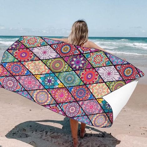 Toalla de playa de microfibra - Secado rápido y sin arena - 160 x 80 cm (1/5)