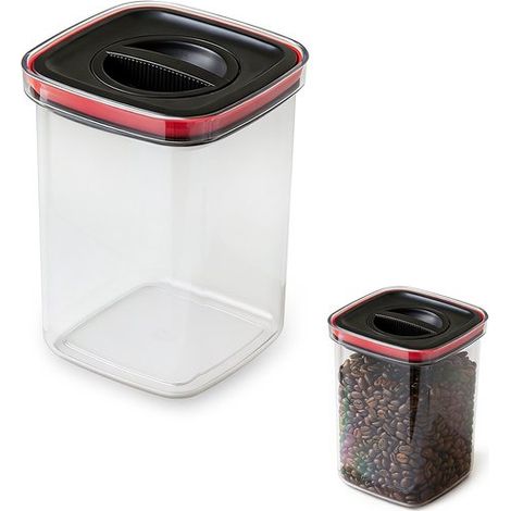 Contenedor para almacenar alimentos, 9,59,523 cm, 2000 ml, Contenedor de almacenamiento de plástico, Cubo de almacenamiento de plástico (1/5)