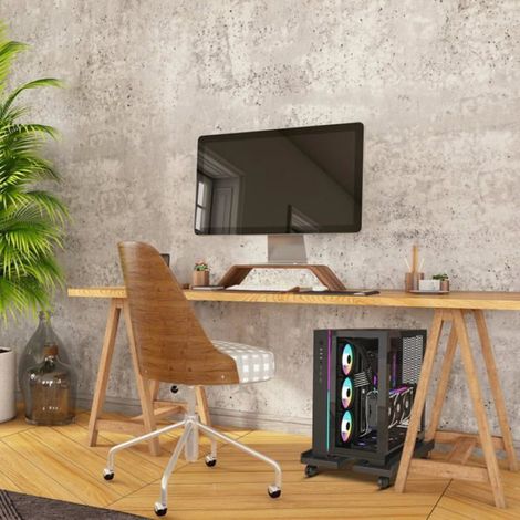 Stand CPU mobile roulette - 1 pièce, chariot support PC - Charge max 80kg réglable Cuneary (1/5)