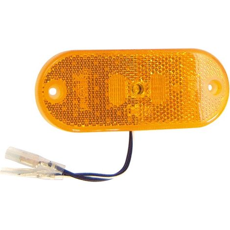 Feu de position à LED 12V – Orange – Dimensions 110 x 45 x 14 mm – Entraxe de fixation 90 mm – Pré-câblé – Jokon