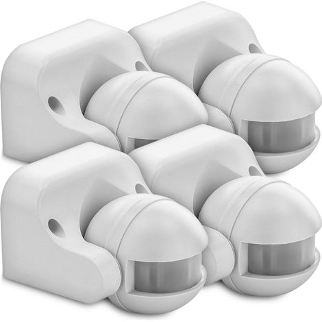 ORION91oficial® - Detector de Movimiento, Infrarrojos Montaje en Pared Interior Exterior a Prueba de Salpicaduras Inclinación 180° Área de Trabajo Alcance de 12m Blanco - spaziOrion91 - pack x2 (1/5)