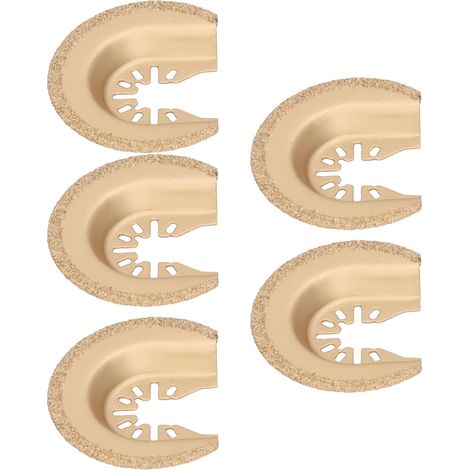 GARRYFIZH Lame de scie oscillante semi-circulaire en 5 pièces avec outil d'électrophorèse de surface tranchante et résistante à l'usure