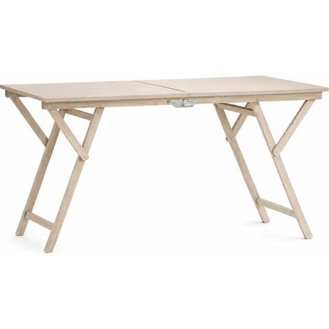 Mesa de picnic plegable roble 75x140x78 (1/4)