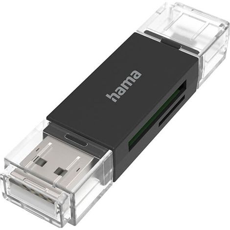 Lettore di schede USB Hama OTG USB-A + Micro-USB USB 2.0 SD/microSD