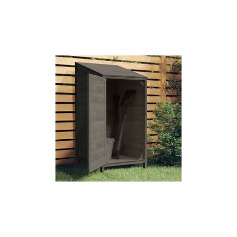 Remise de jardin Anthracite 55x52x112 Bois de sapin solide (1/5)