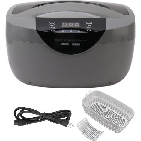 Nettoyeur Ultrasonique pour Bijoux 120W 2500ml avec Minuterie Numérique Professionnel pour Boucles d'Oreilles Colliers Lunettes Montres Prise US 110V (1/5)