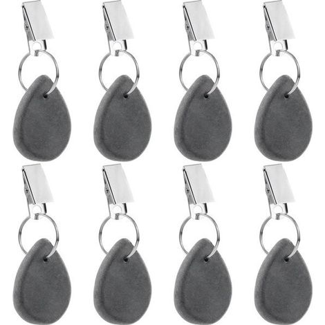Tischdeckenbeschwerer-Set – 8-teilig – Naturstein – Grau (1/5)