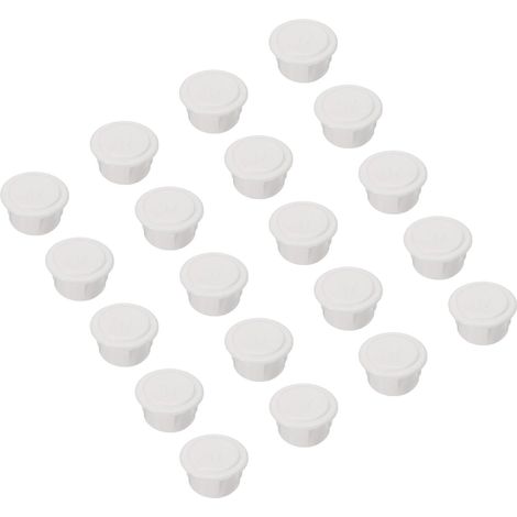 Embouts de Tube en PVC pour Bouchons Internes de Tuyau de 20 mm, Bouchons Ronds pour Conduits Électriques, Lot de 20 (1/5)