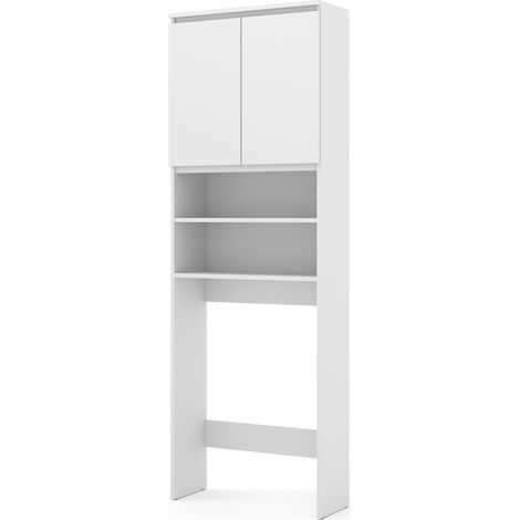 Mobile sopra lavatrice MAJA 2D 65,2 cm Bianco opaco – scaffali, mobili da bagno