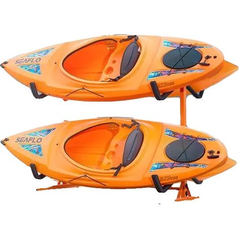 Portakayak, acero resistente, capacidad de carga de 100 kg, ancho ajustable, capacidad para 4 remos, brazos acolchados. (1/5)