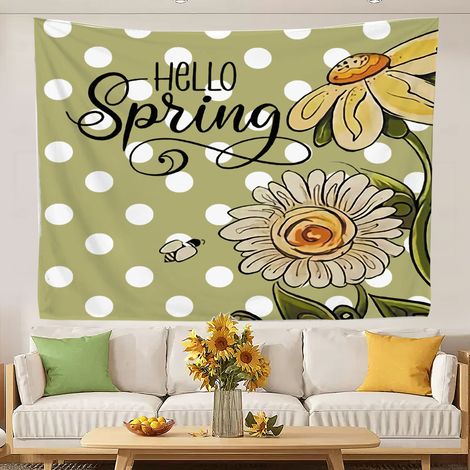 Tapisserie murale, tapisserie esthétique pour chambre à coucher, nappes pour chambre d'étudiant 150x130cm (1/5)