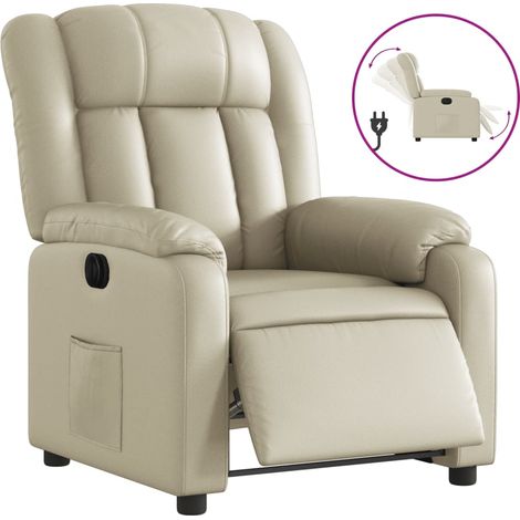 Maison Exclusive - Relaxsessel Elektrisch Creme Kunstleder