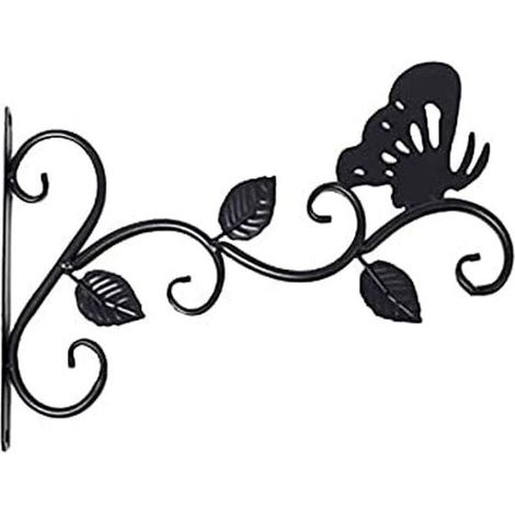 Lot De 1 Supports Pour Plantes Suspendues,Suspension Mural Crochet Plante En Mtal, Suspension D\'accessoires Pour Plantes Antirouille Et Robuste En Forme De Papillon, Noir (1/5)