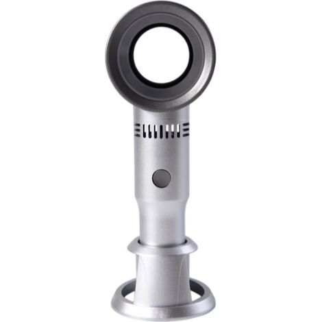 1 X (argent) Ventilateur Portatif, Ventilateur Sans Lame, Mini Ventilateur Rechargeable Usb Portable, Ventilateur De Refroidissement Personnel Lec (1/5)
