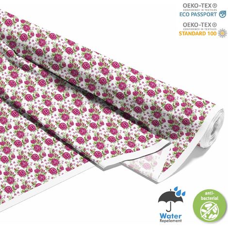 TESSUTI DECORATIVI PER ESTERNI OXFORD - motivo rose rosa I DX483 (1/5)