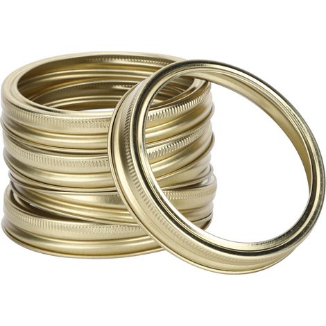 24 Stück Deckel zum Verschließen von Einmachgläsern, geteilte, feste Kappen, runde Form, Dosenzubehör, Küchenbedarf, Gold, 86 mm (1/5)