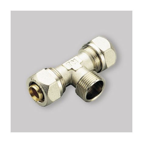 Tee Maschio A Compressione Per Tubo Multistrato Tm Ø32 X 1" X Ø32 (3,0) Mm (1/2)