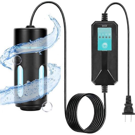 Aquarium UV lampe avec minuterie 360°de protection Shield Clean lampe pour vert eau Algae Clean Algae commande lampe prise européenne 3W (1/5)