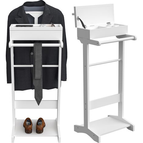 GagaPortant à vêtements portable blanc, portant avec organisateur de rangement (1/5)