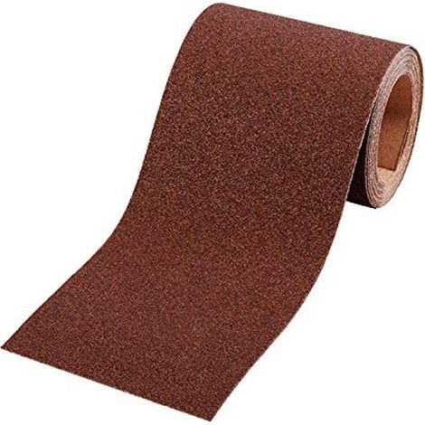 1 Rouleau abrasif 5m x 93mm, Grain 40 corindon, Support papier renforcé, Pour bois et métal (1/4)