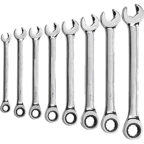 Makita – Coffret de 8 clés mixtes à serrage rapide – Taille 10-19mm – Acier au chrome vanadium – B65523 (1/10)