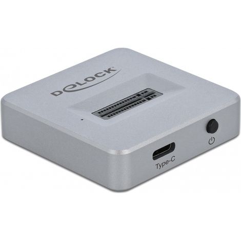 DeLOCK Docking Station M.2 per M.2 NVMe PCIe SSD con USB Type-C femmina (64000 storage drive docking - station Silver - Warranty: 12M) (1/5)