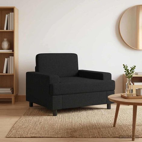 vidaXL Fauteuil Noir Tissu (1/5)
