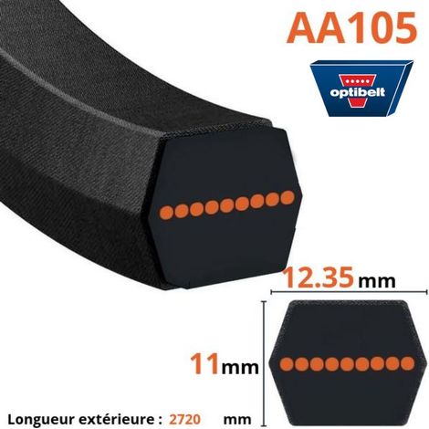 Courroie lame tracteur tondeuse AA105 -  Optibelt LG2000996