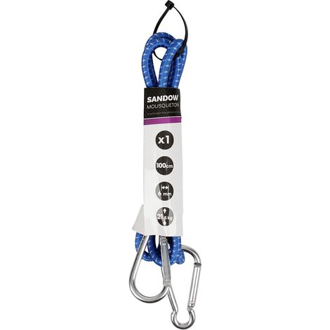 TURBOCAR - FISSAGGIO TENDITORI, CORDE PER TENDA - TENDITORE MOSCHETTONE 100CM, TENDITORI ELASTICI CON GANCI 1M - FASCIA CON