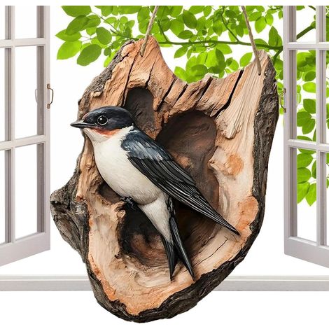 für Garten Anhänger Rotkehlchen Flacher Charme aus Acryl für