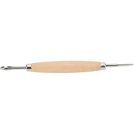 Outil de modelage cuir en bois léger, manche ergonomique pour presser, frotter et affiner les bords, kit de bricolage pour maroquinerie, sculpture et lissage, outil manuel polyvalent. (1/5)
