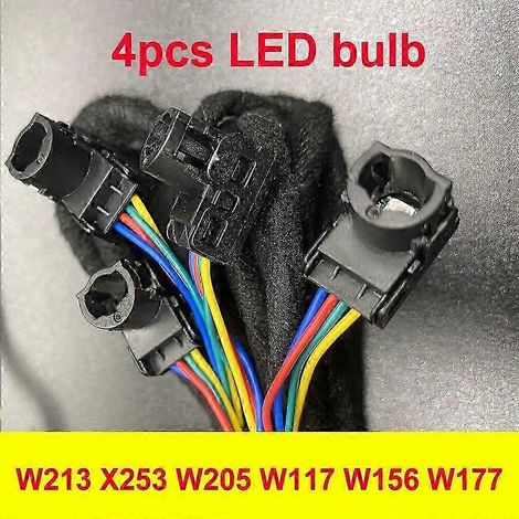 Accessoires pour module d'éclairage d'ambiance LED W205 X253 W213 : câbles de connexion pour ampoule LED de remplacement pour aérateur Mercedes-Benz éclairage automobile 4 ampoules LED (1/5)