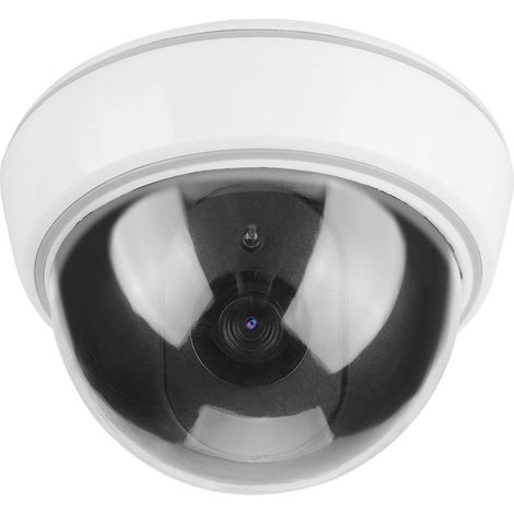 Caméra de Surveillance Fausse avec LED Clignotante - Dôme Simulé Alarme Sécurité (1/5)