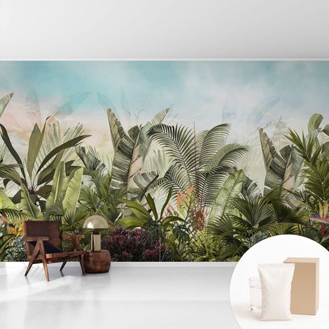 Fototapete Vliestapete mit Kleber - modern Wohnzimmer - Wanddekoration - einfach anzubringen Tropisches Paradies 416x254 cm (1/5)