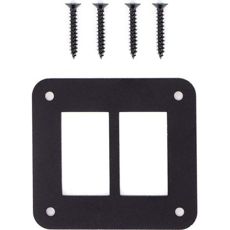 Gehäusehalterung für 2-Wege-Wippschalter aus schwarzem Aluminium. (1/5)