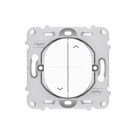 Schneider S261208 Ovalis – 2-Tasten-Schalter für Rollläden – Schraubbefestigung, weiß