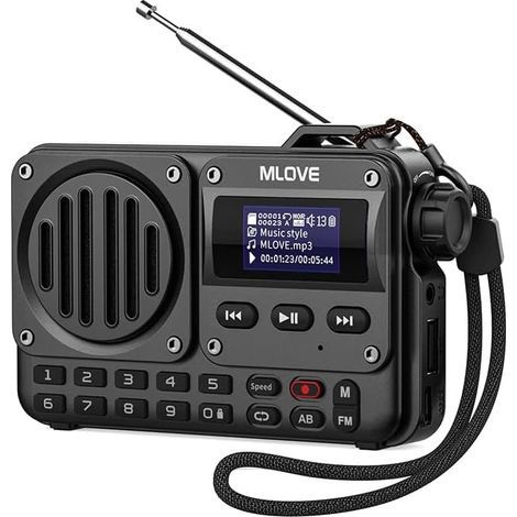 Haut-Parleur Bluetooth Portable avec Radio FM, écran LCD, Prend en Charge la Lecture Via BT 5.0, AUX-in, clé USB et Carte TF pour Profiter de la Musique en déplacement (1/5)