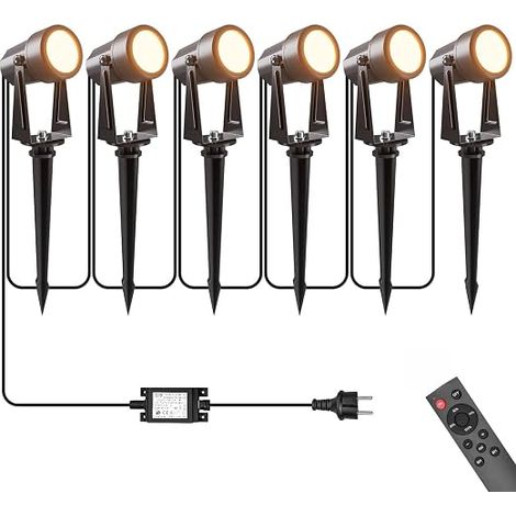 Outdoor LED Spotlight, Outdoor Floodlights 3000K Warm White, IP65 Waterproof Outdoor LED Floodlights Remote Control Timer Function Driveways, Lawns, Courtyards