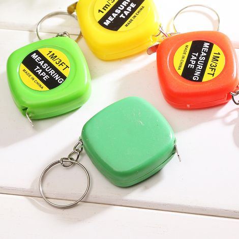 Lot de 4 mini-mètres ruban multifonctionnels de 1 mètre (3 pieds) avec porte-clés (1/4)