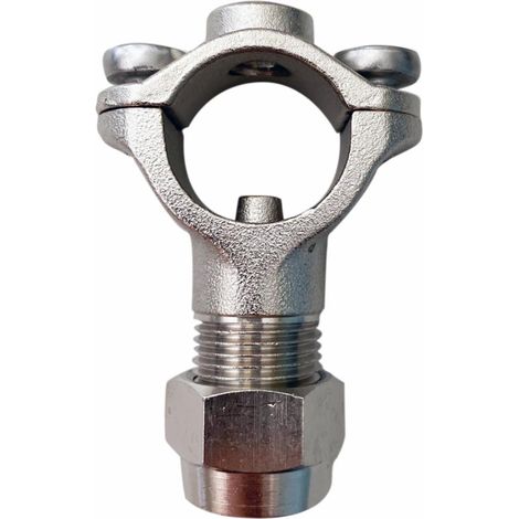 Getto a morsetto in ottone nichelato Ø 22mm (1/2)