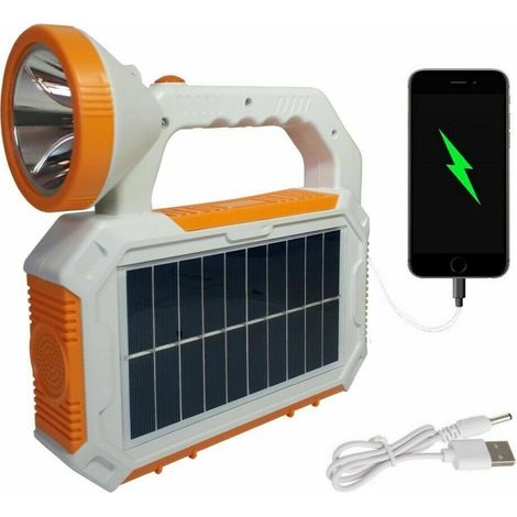TORCIA LAMPADA SOLARE 40 + 1 LED PORTATILE RICARICABILE LUCE SOS USB Power Bank (1/5)