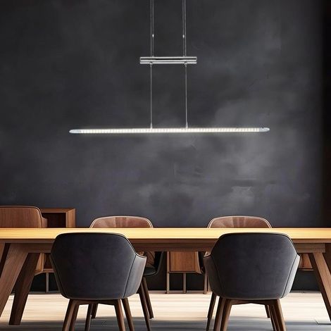 Hängeleuchte 21 Watt LED Pendellampe Deckenleuchte höhenverstellbar Lampe Chrom Globo 68042