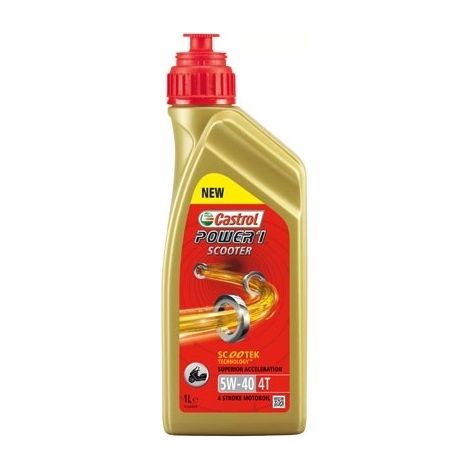 CASTROL HUILE MOTEUR POWER 1 SCOOTER 4T 5W-40 - 1L 055671