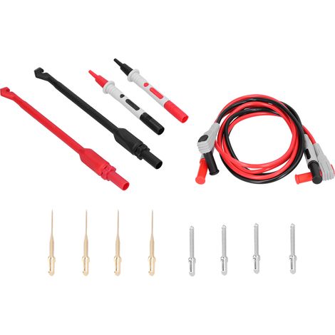 Kit de Câbles de Test Multimètre avec Pinces Crocodile et Connecteurs Bananes Interchangeables (1/5)