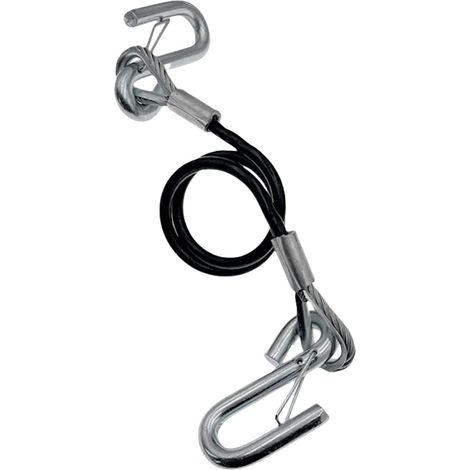 Cavi di sicurezza per rimorchi – cavo freno di sicurezza da 70 cm per camper – filo a molla avvolto con gancio a S – accessori di traino regolabili per conducenti, esterni e