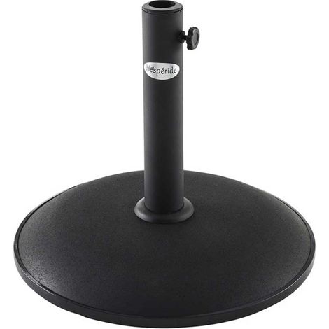 Hesperide – Pied de parasol en béton 15 kg – Forme ronde – Diamètre 45 cm – Tube métal traité époxy – Compatible mât 35-48 mm (1/5)