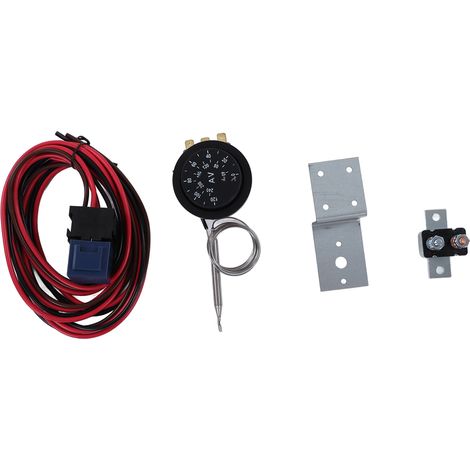 Kit de 21 pièces pour thermostat de radiateur électrique réglable avec relais de commande, robuste, pour voiture et camion 12 V (1/5)