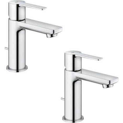 Conjunto de 2 mezcladores de lavabo GROHE Lineare XS con tirador (1/2)