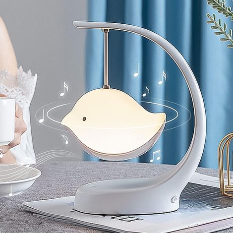 MINKUROW Música Y Luz Recargables Luz Nocturna Altavoz Portátil Bluetooth Altavoz Lámpara De Noche Dormitorio Inalámbrico Táctil Multicolor Regulable Led Lámpara De Mesa Para Regalo De Navidad (1/5)