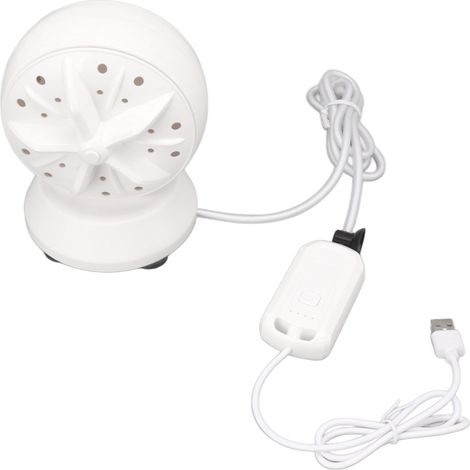 Mini lave-linge à double turbine, nettoyage ultrasonique portable, machine à laver pour évier, dortoir, voyage, prise USB 5V (1/5)